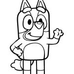 coloriage Bluey à imprimer pour enfant de 4 ans