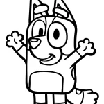 coloriage Bluey pour enfant de à imprimer