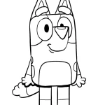 coloriage Bluey a colorier en ligne