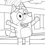 coloriage Bluey educatif pour enfant