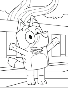 coloriage Bluey educatif pour enfant