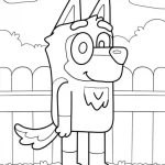 coloriage Bluey pour enfant de 4 ans