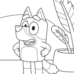 coloriage Bluey a imprimer