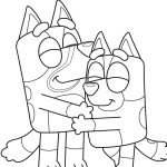 imprimer coloriage Bluey pour enfant