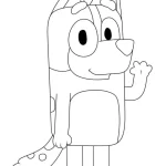 coloriage Bluey à imprimer pour enfant de 4 ans