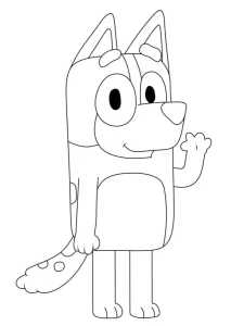 coloriage Bluey à imprimer pour enfant de 4 ans