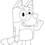 imprimer coloriage Bluey pour enfant