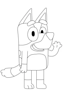 imprimer coloriage Bluey pour enfant