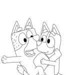 coloriage Bluey gratuit pour enfants