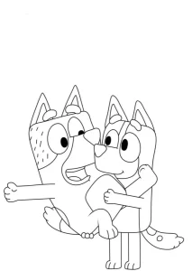 coloriage Bluey gratuit pour enfants