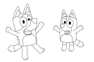 coloriage Bluey pour enfants à télécharger