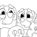 coloriage Bluey pour enfant de 8 ans