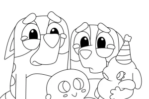 coloriage Bluey pour enfant de 8 ans