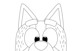 coloriage Bluey pour enfant de 8 ans