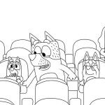 imprimer coloriage Bluey pour enfant