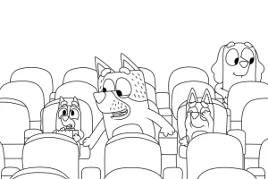 imprimer coloriage Bluey pour enfant