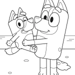 image pour coloriage Bluey enfant