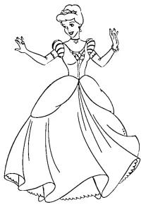 coloriage Cendrillon a imprimer