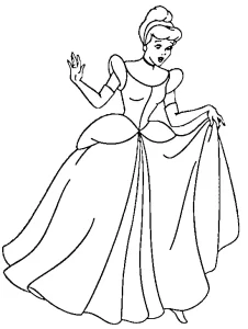 coloriage Cendrillon à imprimer pdf gratuit