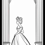coloriage Cendrillon pour enfant de 2 ans