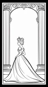 coloriage Cendrillon pour enfant de 2 ans
