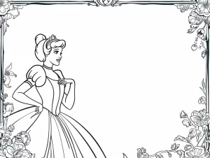 coloriage Cendrillon à imprimer pdf gratuit