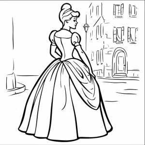 coloriage Cendrillon à imprimer