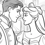 coloriage Cendrillon à imprimer pour enfants