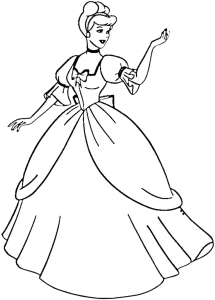 coloriage Cendrillon et apprentissage