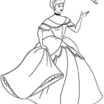 coloriage Cendrillon pour enfant à imprimer