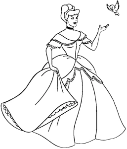 coloriage Cendrillon pour enfant à imprimer