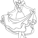 coloriage Cendrillon pour enfant de 5 ans
