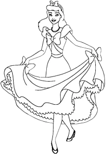 coloriage Cendrillon pour enfant de 5 ans