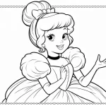 coloriage Cendrillon pour enfant de 5 ans