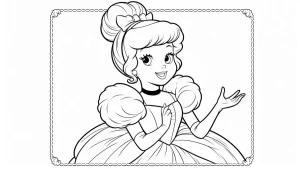 coloriage Cendrillon pour enfant de 5 ans