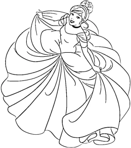 a imprimer coloriage Cendrillon gratuit
