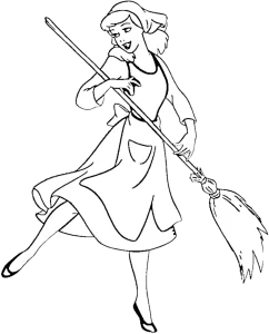 coloriage Cendrillon pour enfant gratuit
