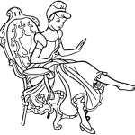 coloriage Cendrillon pour enfant de 10 ans