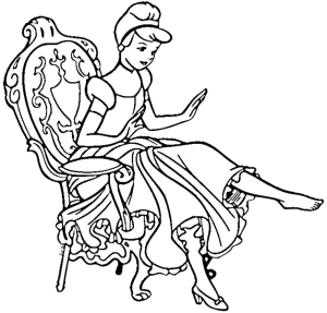 coloriage Cendrillon pour enfant de 10 ans