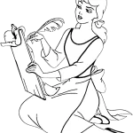 coloriage Cendrillon à imprimer pour enfants