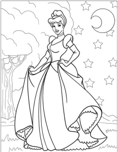 coloriage Cendrillon à imprimer