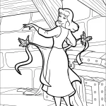 coloriage Cendrillon à imprimer pour enfant de 10 ans
