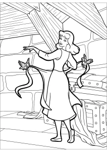 coloriage Cendrillon à imprimer pour enfant de 10 ans