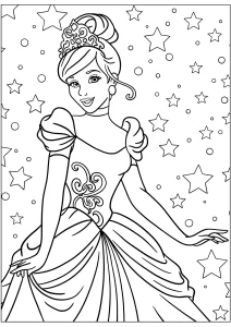 coloriage Cendrillon a dessiner en ligne