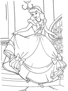 coloriage Cendrillon a dessiner et imprimer