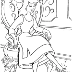 image de coloriage Cendrillon pour enfant