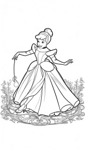 coloriage Cendrillon pour enfant gratuit