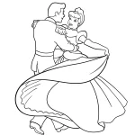 coloriage Cendrillon pour enfant de 4 ans