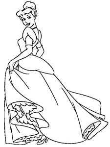 coloriage Cendrillon à imprimer pour enfant de 12 ans