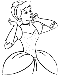 coloriage Cendrillon à imprimer pour enfant de 12 ans